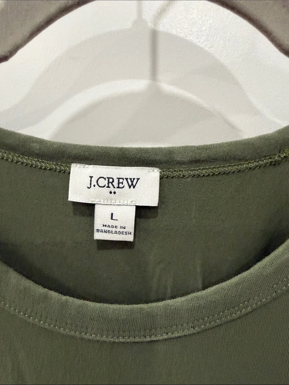 J. Crew Olive Green Sleeveless Casual Cotton Dress